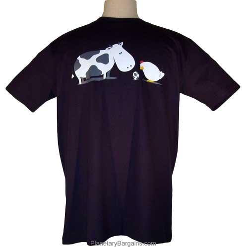 Chicken and Cow Egg Shirt Green